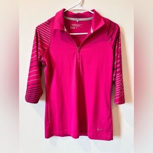 Nike Golf Fuchsia Dri-FIT Quarter-Zip Top